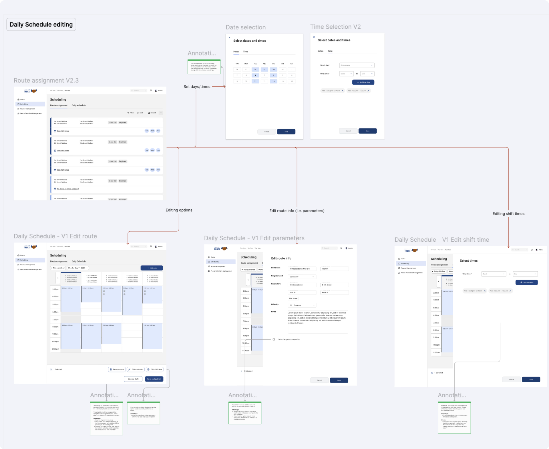 Final desktop UI — dispatcher scheduling dashboard